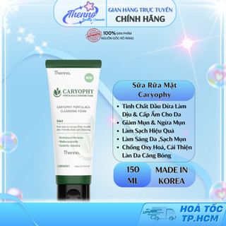  Sữa Rửa Mặt Giảm Mụn Kiềm Dầu Caryophy Portulaca Foam Cleanser 150ml 