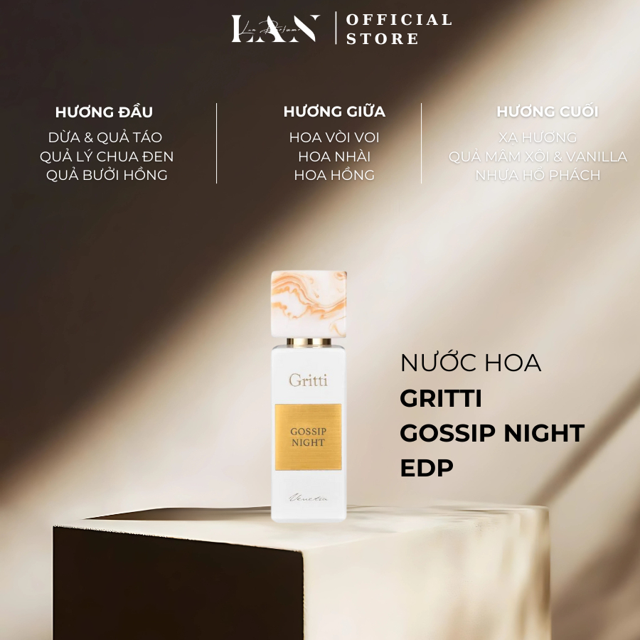 [LAN] Nước hoa Nữ Gritti Gossip Night EDP 10/20ml