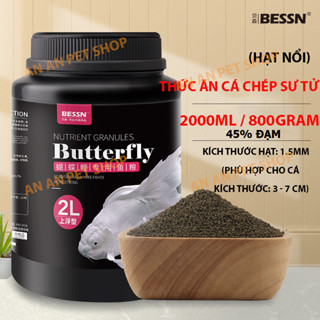 Cám Cá Chép Sư Tử BESSN Butterfly - Thức ăn Cá Chép Sư Tử, Lên màu cho cá, Giàu đạm, Tảo, Vitamin