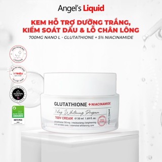 Kem Dưỡng Trắng Se Khít Lỗ Chân Lông Angel's Liquid Glutathione +Niacinamide Whitening Cream 50ml