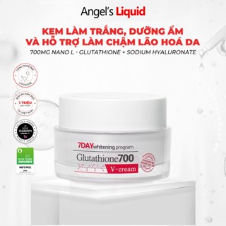 Kem Dưỡng Trắng Da Cấp Ẩm Đa Tầng Angel's Liquid 7 Day Whitening Program Glutathione 700 V-Cream 50ml