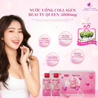 [ 1 Hộp 10 chai ] Nước Uống Collagen Beauty Queen 5000mg - Tổng hợp Vitamin đẹp da giảm lão hóa