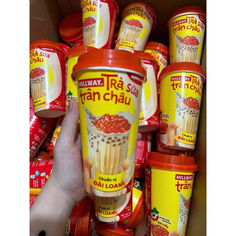 COMBO 10 Ly Trà Sữa Trân Châu Hillway sz L 70gr (1 gói trà, 1 gói trân châu)