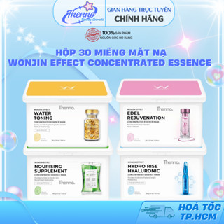 Hộp 30 Miếng Mặt Nạ Dưỡng Sáng, Chống Lão Hoá Da Wonjin Effect Glutathione Concentrated Essence Mask - Hàng Công Ty
