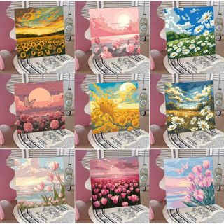 Tranh tô màu theo số kích thước 20x20cm có khung