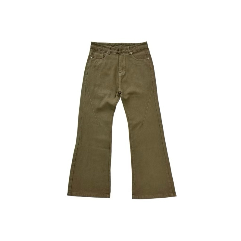 PRESET FLARED JEANS - Quần baggy jeans ống loe nâu form unisex 1792