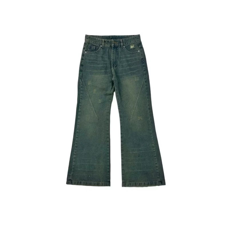 SEA FLARED JEANS - Quần baggy jeans ống loe wash form unisex 1784