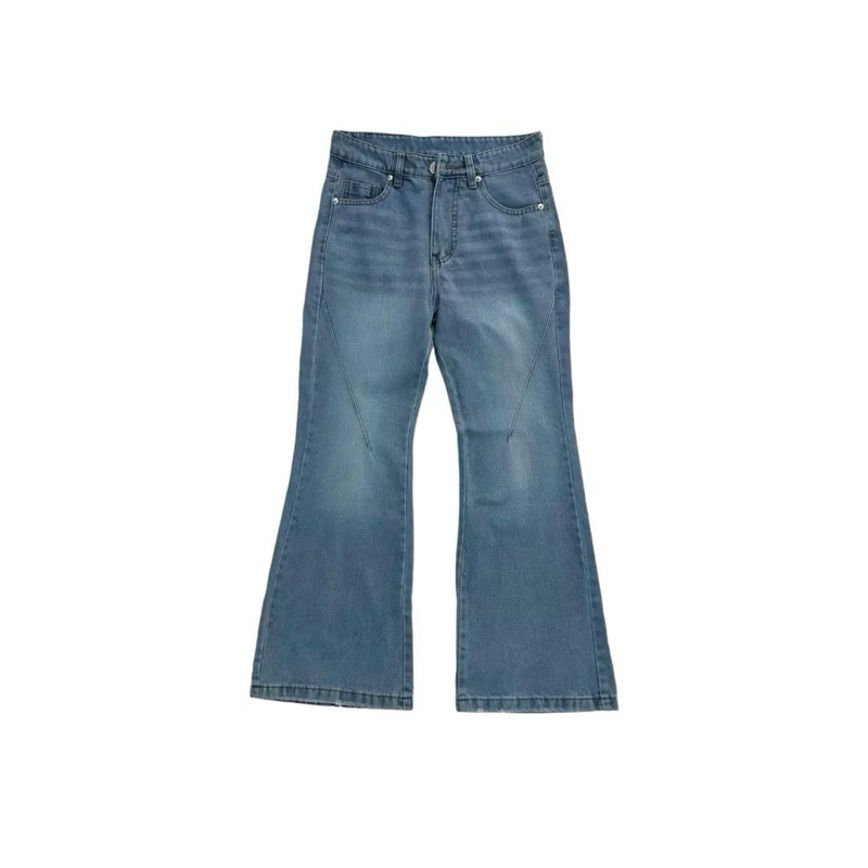 SKY BLUE FLARED JEANS - Quần baggy jeans ống loe xanh form unisex 1803