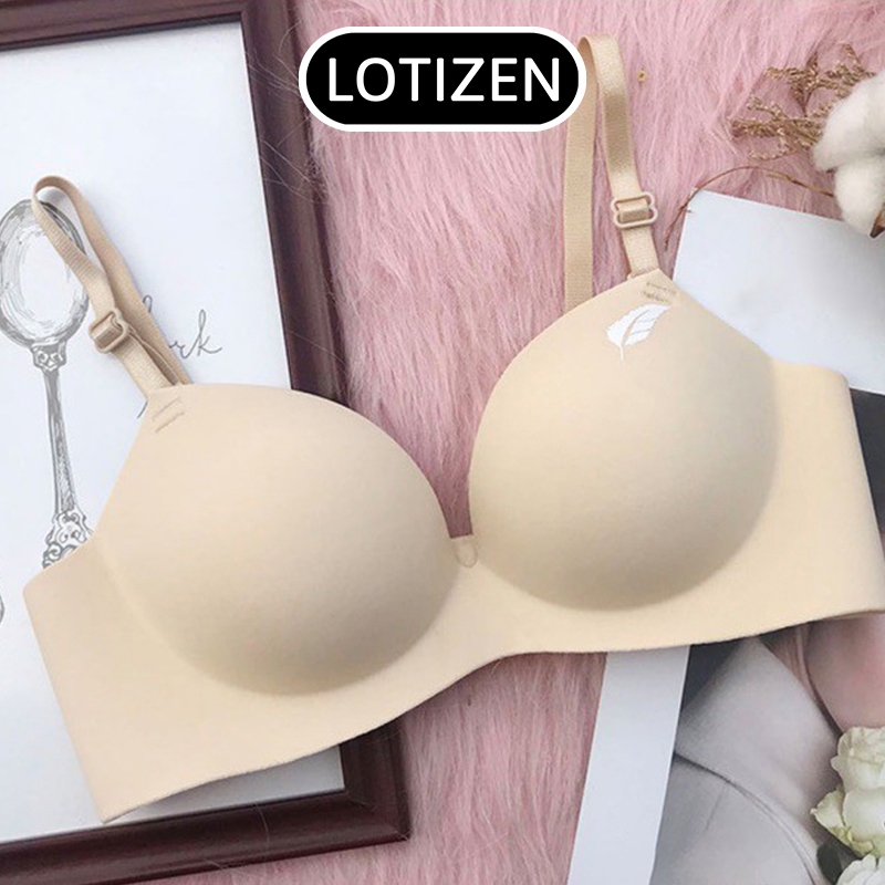 Áo lót nữ, áo ngực nữ đúc su Lông Vũ không gọng đệm dày 3CM bàn tay nâng ngực chống xệ