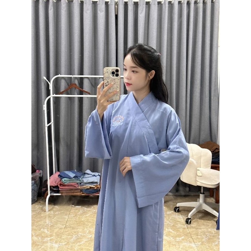 Tràng siêu quay Áo tràng hoàng pháp tràng không xẻ có thêu a di đà phật