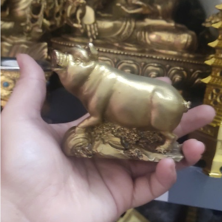 tượng lợn 12 con giáp bằng đồng
