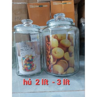 2 Hủ thủy tinh cao cấp 3 lít
