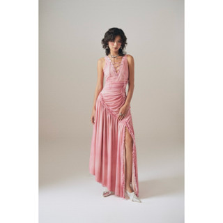  Đầm dài xẻ tà cổ V sâu INTO.EIGHT thiết kế  BLUSH DRESS  