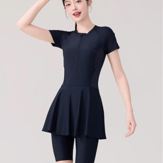  Đồ bơi nữ đồ tắm biển tay ngắn váy xòe kèm quần lửng kín đáo dễ thương năng động bikiniMe R13 