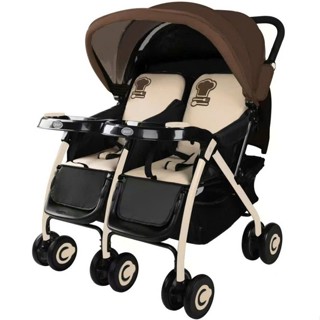 Xe đẩy đôi gấp gọn Baobaohao tiện lợi cho bé - Có Bàn Ăn Dặm