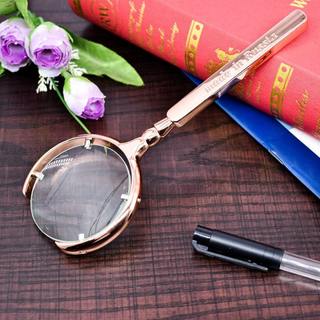 Kính lúp cầm tay 8x, thấu kính acrylic, gọng kim loại, quan sát sắc nét, đa năng