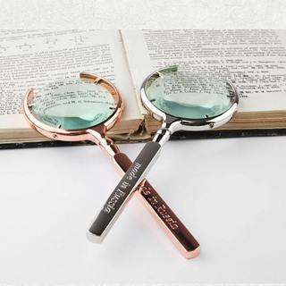 Kính lúp cầm tay 8x, thấu kính acrylic, gọng kim loại, quan sát sắc nét, đa năng