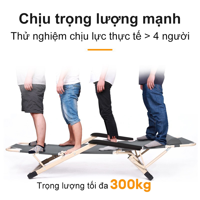 Ghế xếp thư giãn, Ghế lười gấp thành giường Gấp Gọn -Kèm nệm gối cao cấp -Nhôm chịu 400kg | BigBuy360 - bigbuy360.vn
