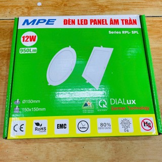 Đèn led âm trần RPL-12W 3000K/4000K/6500K MPE CHÍNH HÃNG