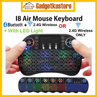 Chuột Bay BLUETOOTH Kiêm Bàn Phím Không Dây UKB500 i8 Cho Smart Tivi & Android Box (có ánh sáng ) có kèm pin sạc lithium