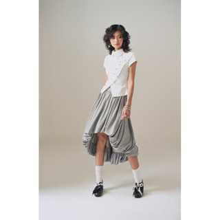  Chân váy bí lửng INTO.EIGHT thiết kế  FLOW SKIRT  
