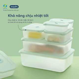 Bộ 7 Hộp Trữ Đông Inochi Hokkaido: 4x290ml, 2x900ml, 1x3600ml, Nhựa PP, Bảo Quản Thực Phẩm Tươi Ngon
