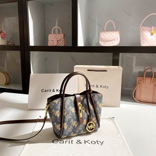 Túi Quai Xách Nữ Đeo Chéo Đeo Vai Dáng Xô Buket Da Thật Cao Cấp Size 20 Rộng Rãi Carit & Koty