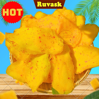 Xoài Sấy Dẻo Muối Ớt NGUYÊN MIẾNG Vị Chua Cay Túi 500g - Xoài Sấy Muối Ớt Mềm Dẻo Không Xơ - Xoài Xấy Dẻo Ruvask