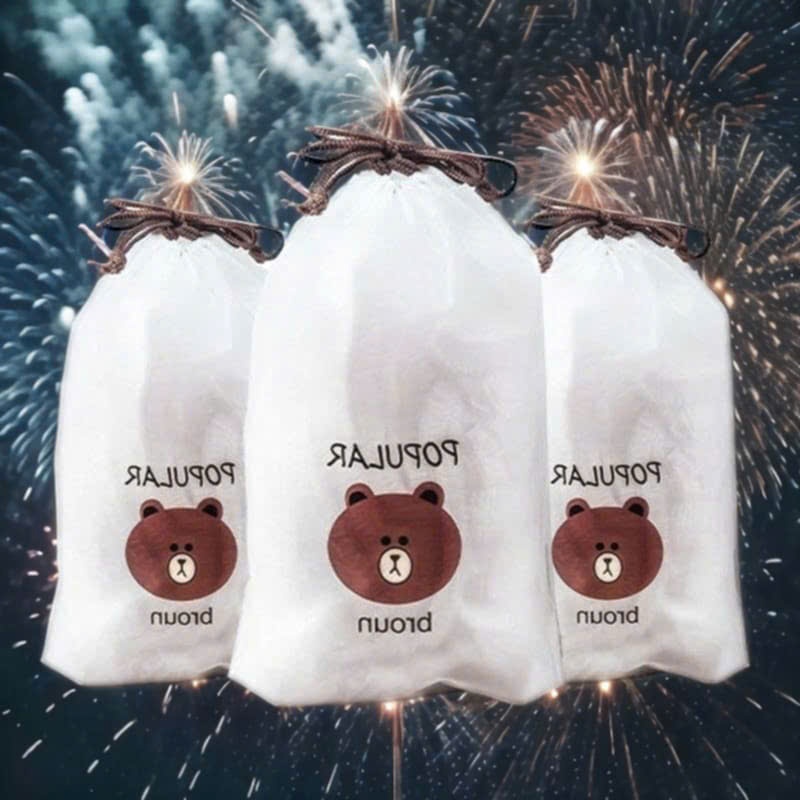 5 Túi 500 màng bọc thực phẩm chất liệu PE co dãn có chun siêu dai, Túi gấu bọc đồ ăn.