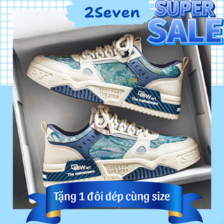 Giày Nam Sneaker Phong Cách Urban Sneaker Bản Dây To – Phối Vải Tweed Đế Cao Su - G08 - 2Seven