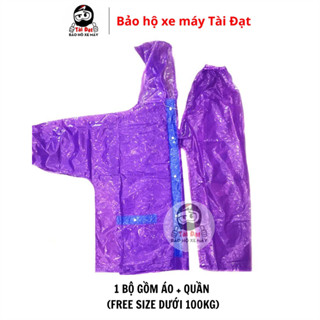  Áo mưa bộ nilon PE mỏng nhẹ dai 