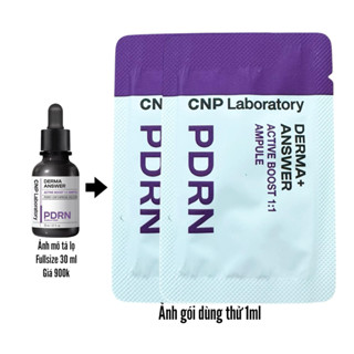Combo gói tinh chất  PDRN CNP sáng da, Căng bóng, thu nhỏ lỗ chân lông PDRN CNP Derma Answer Active Boost Ampule