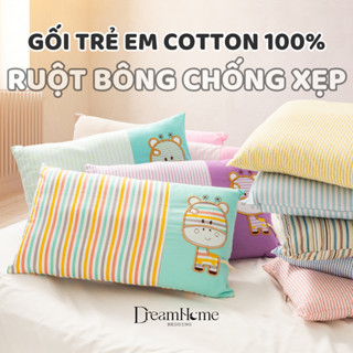 Gối Nằm Cho Bé 25x45cm Phù Hợp Trẻ Em 2 Đến 6 Tuổi, Nhỏ Gọn Mang Đi Học Mầm Non Dreamhomebedding