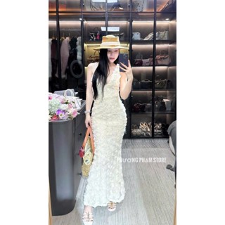  Đầm váy ren nữ cổ vòm cộc tay dáng ngắn chiết eo 2 màu KEM ĐEN THIẾT KẾ BAUBE TỰ MAY LẠI Váy ren cộc tay bồng mùa hè LP 