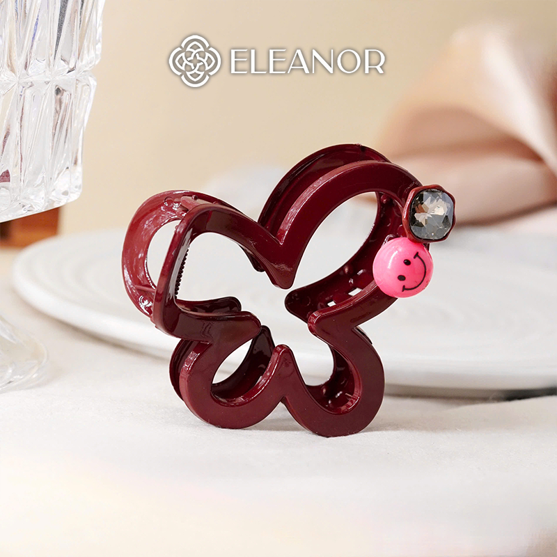 Kẹp tóc nữ Eleanor Accessories charm mặt cười kẹp càng cua phụ kiện tóc 9018