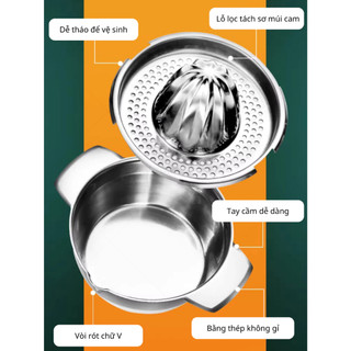 Đồ vắt cam inox cao cấp an toàn, tiện dụng giúp tăng cường sức đề kháng