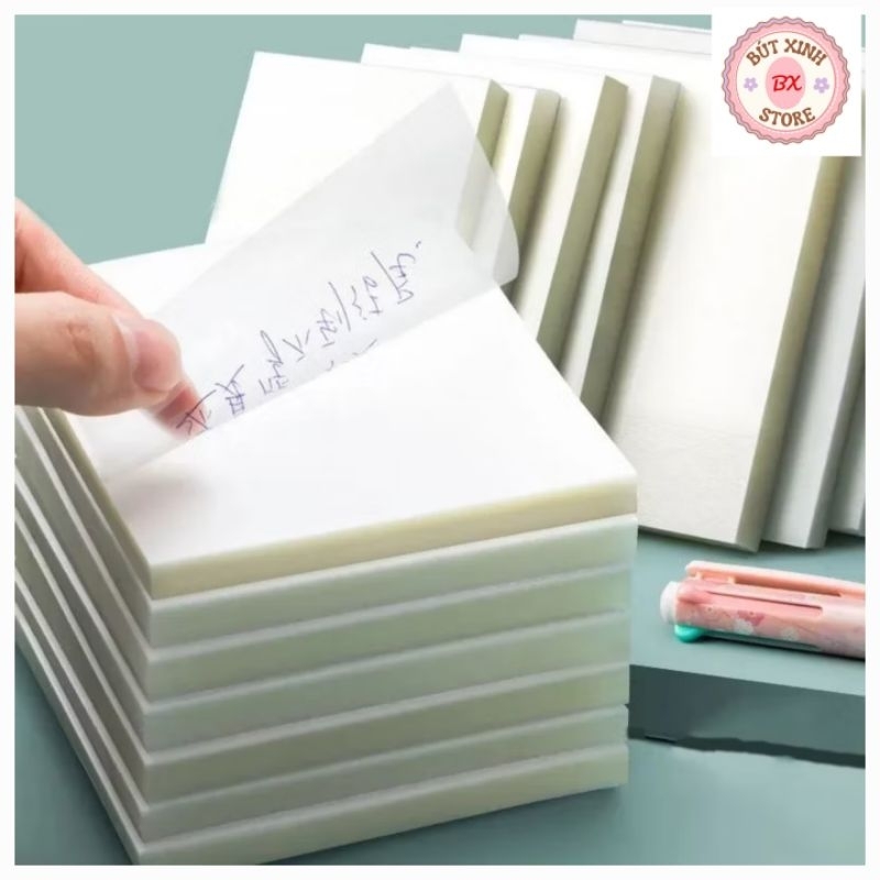 Sét 50 Tờ Giấy Note, Giấy Ghi Chú Trong Suốt