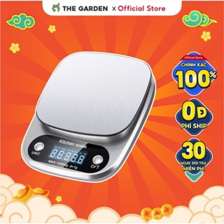 Cân tiểu ly điện tử nhà bếp THE GARDEN IGWT CH305 định lượng 10000g - 1g tặng kèm 2 viên p
