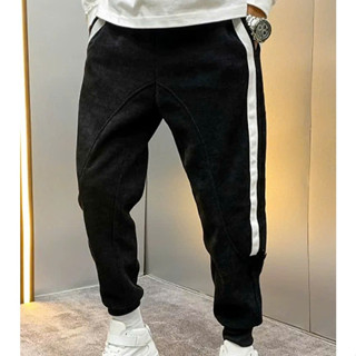 Quần nỉ tăm nam nữ Jogger co giãn DECEGO, Quần nhung tăm vải dày bo gấu, có bigsize siêu đẹp mềm mịn