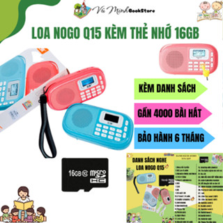  Loa Nogo Q15 kèm Thẻ nhớ File Nghe 16GB cho bé học Tiếng Anh Truyện thơ Tiếng Việt 