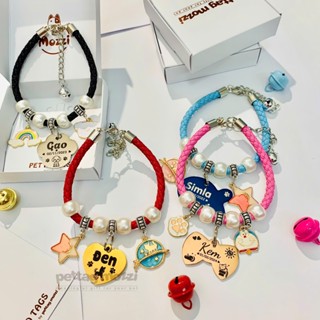 [Hỏa tốc] Combo thẻ tên inox và dây charm dễ thương mix ngẫu nhiên cho chó mèo - Pettag Mozzi