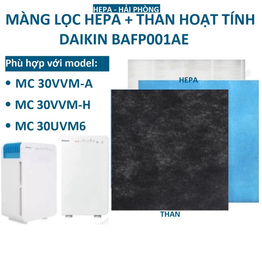 Màng lọc không khí Hepa + Than hoạt tính Daikin MC30VVM-A,MC30YVM6