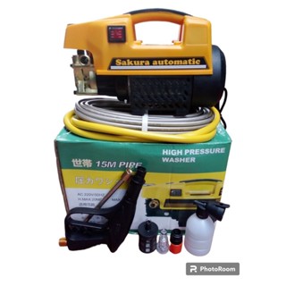 Máy rửa xe Sakura Áp lực cao 3800W - Lõi đồng 100% - Máy rửa xe mini bảo hành 12 tháng