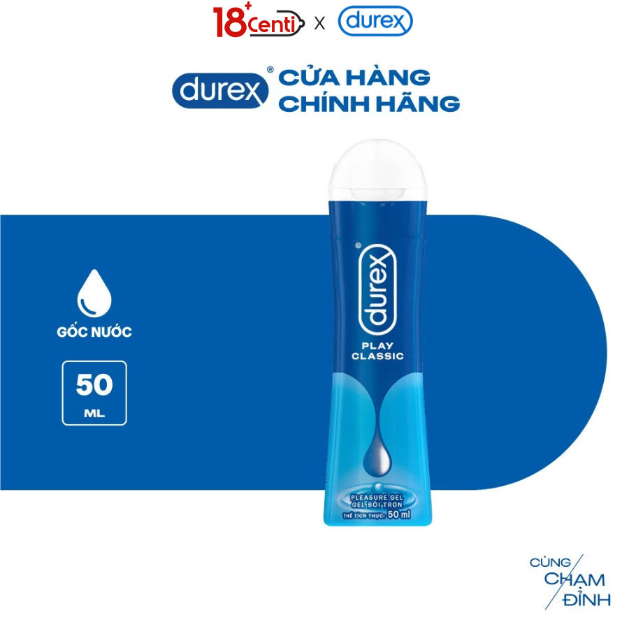 Gel bôi trơn Durex Play Classic 50ml. Gel Gốc Nước An Toàn, Hết Khô Hạn, Tăng Tiết Nhờn, Yêu Lôi Cuốn  -18CENTI