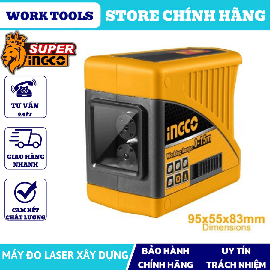 INGCO Máy đo laser xây dựng HLL156501 (Cam kết Chính Hãng 100%)