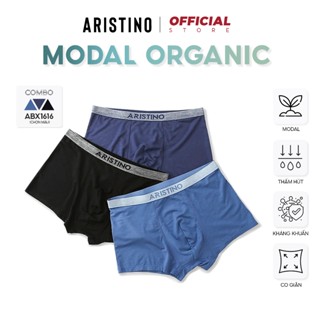 COMBO 3 Quần boxer nam ARISTINO sịp đùi sợi modal mềm mịn, thấm hút mồ hôi, không nhăn - ABX1616