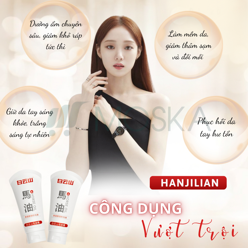 Kem Dưỡng Da Tay Bong Tróc HANJILIAN 80G - Xóa Nhăn, Giảm Nám, Ngăn Ngừa Đồi Mồi, Dưỡng Ẩm Sâu, Da Tay Trắng Sáng | MOSK