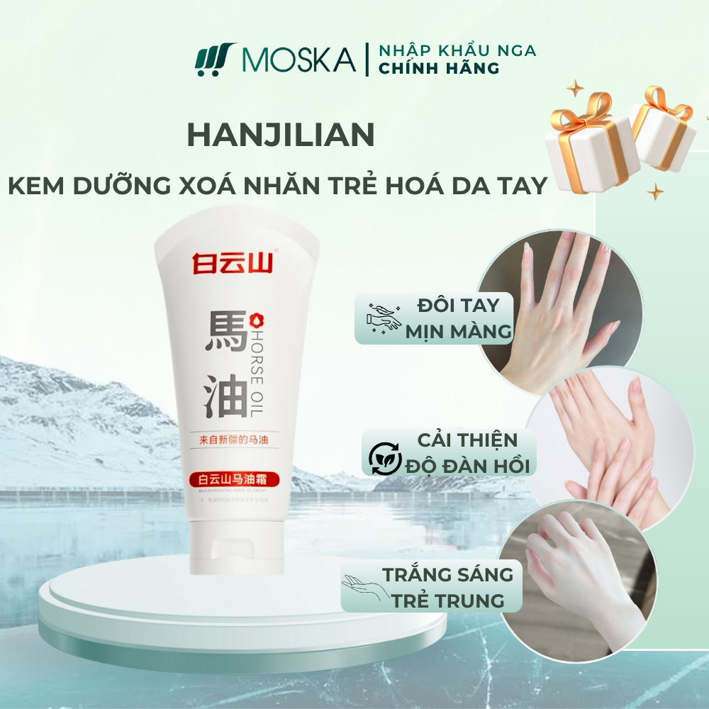 Kem Dưỡng Da Tay Bong Tróc HANJILIAN 80G - Xóa Nhăn, Giảm Nám, Ngăn Ngừa Đồi Mồi, Dưỡng Ẩm Sâu, Da Tay Trắng Sáng | MOSK
