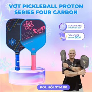 [CHÍNH HÃNG] Vợt Pickleball Proton Series Four Carbon Siêu Bền, Mặt Nhám Tăng Xoáy, Chuyên Nghiệp Chính Hãng
