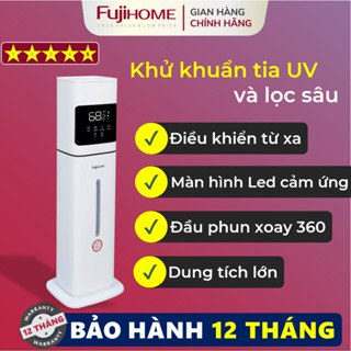 Máy tạo ẩm Nhập Khẩu FUJIHOME HM09UV2, Máy khuếch tán tinh dầu khử khuẩn UV có điều khiển từ xa